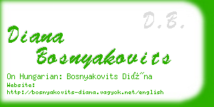 diana bosnyakovits business card